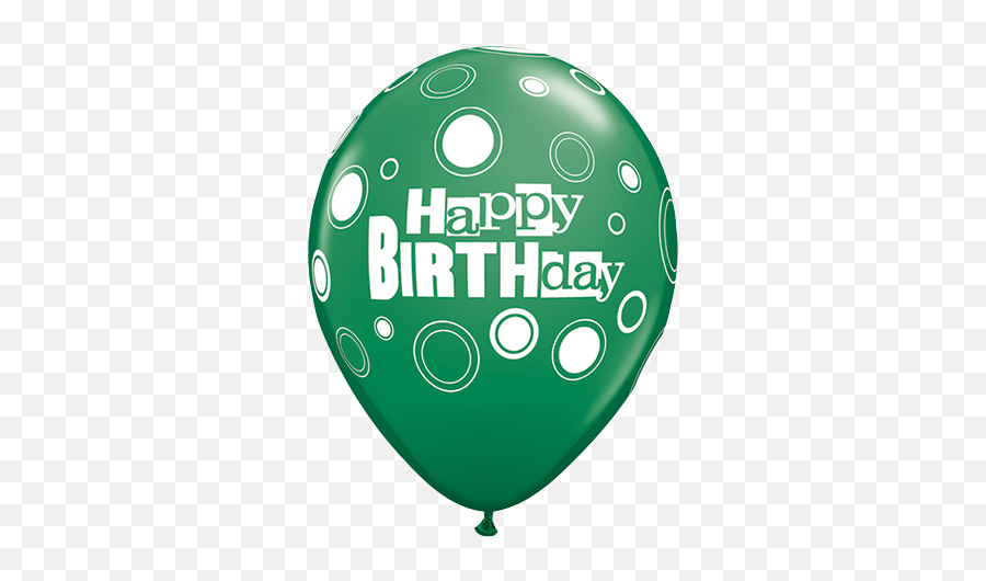 Download Sngl Latex Bd Hpy Bday Green Balloon - 40th Balloon Emoji,Birthday Balloon Emoji