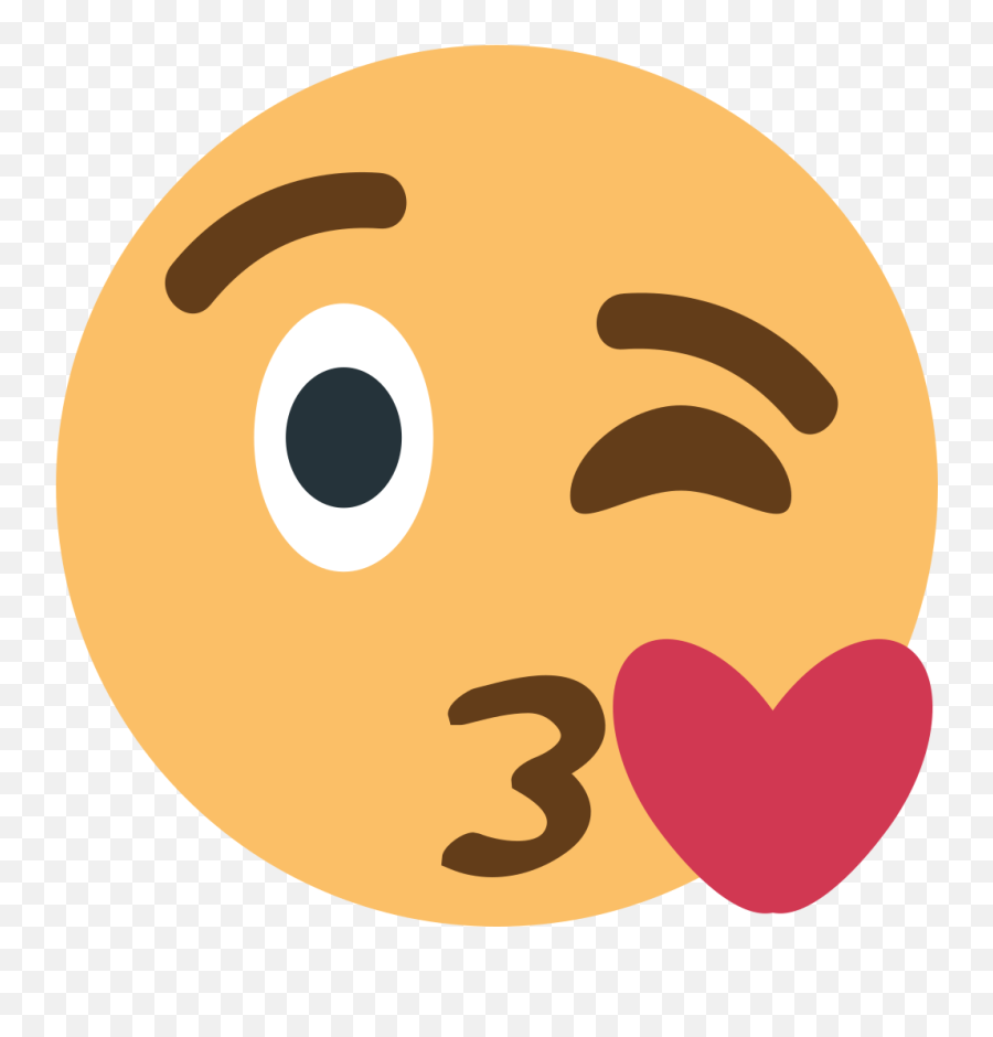 Emojione1 1f618 - Clip Art Emoji,Orange Heart Emoji