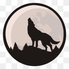Wolf Werewolf Animal Moon Freetoedit Picsart Cute - Howling Wolf Vector Png Emoji,Werewolf Emoji