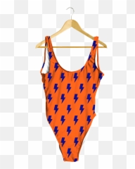 Blue Lightning Bolts - Checkered Swimsuit One Piece Emoji,Lightning Bolt Emoji Png