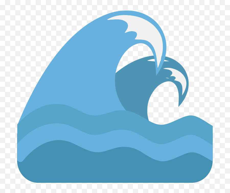 Emojione1 1f30a - Clip Art Blue Wave Emoji,6 God Emoji - free ...