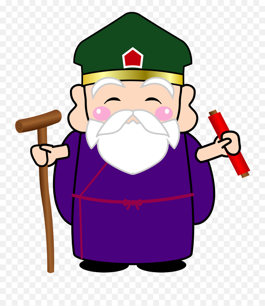 Jurojin God - God Of Longevity Clipart Free Download Emoji,Bearded Emoji