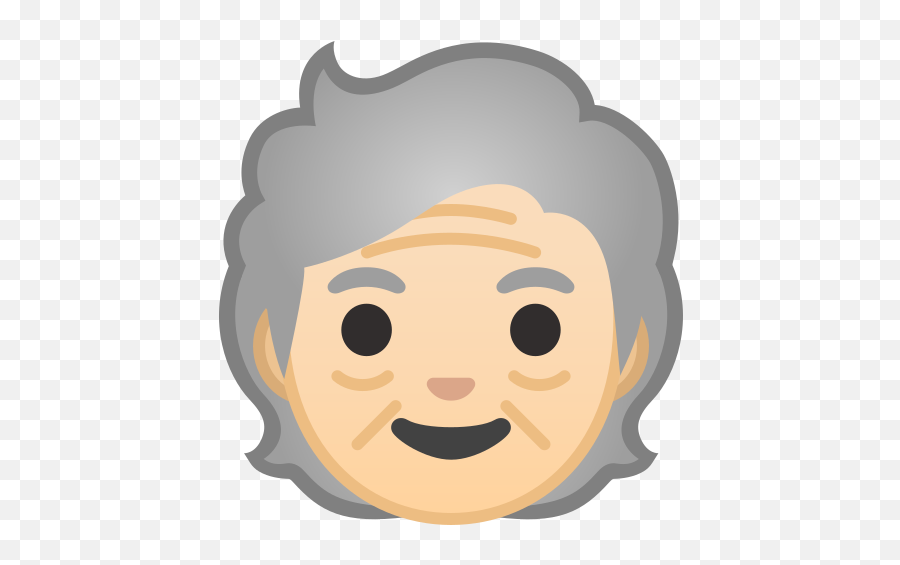 Light Skin Tone Emoji - Adulto Emoji,Old People Emoji