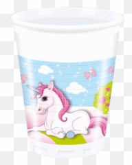Unicorn 8 Plastic Cups - Unikornisos Muanyag Pohar Emoji