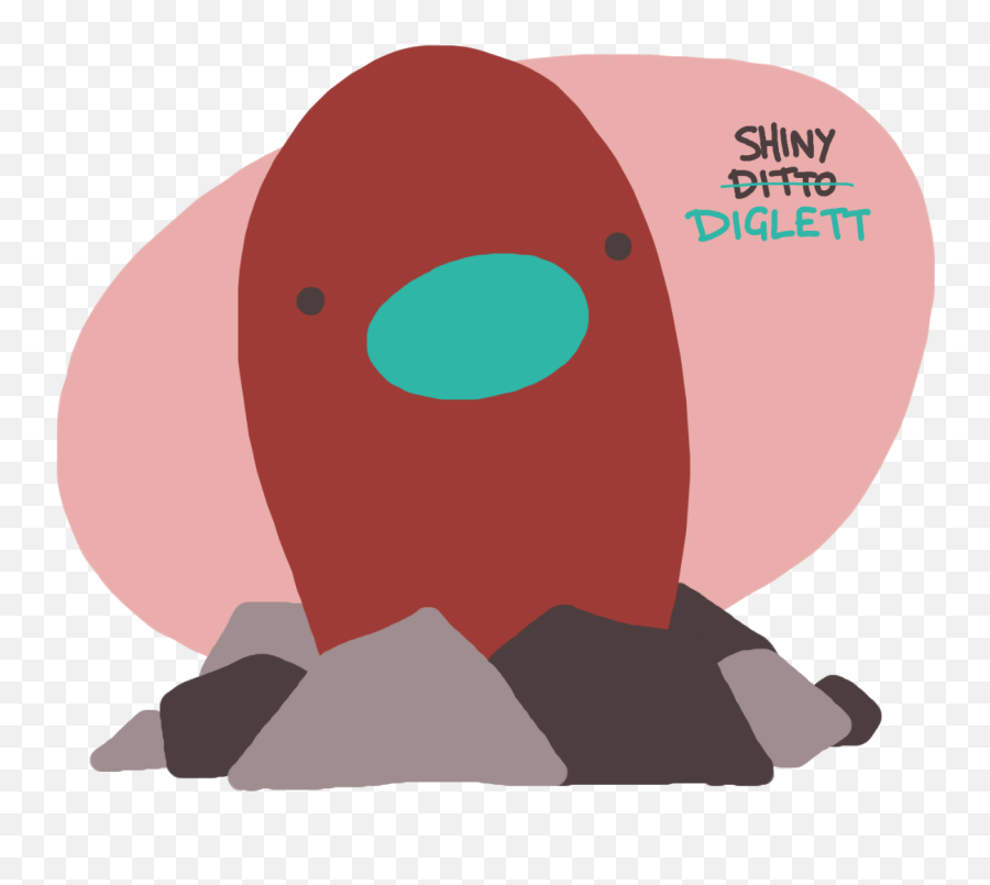 A Shiny Diglett With A Ditto Face But - Illustration Emoji,Ditto Emoji
