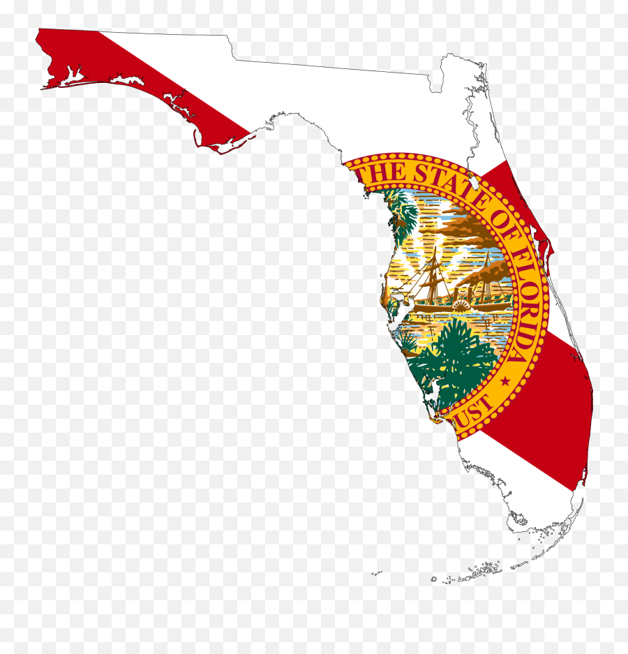 Florida Clipart Free Clipart Images 2 - Florida Map With Flag Emoji,Florida Flag Emoji