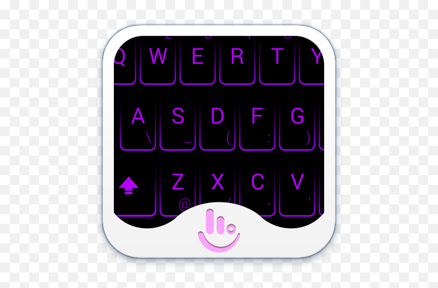 Neon Purple Keyboard Theme For Android - Computer Keyboard Emoji,Purple Emoji Keyboard