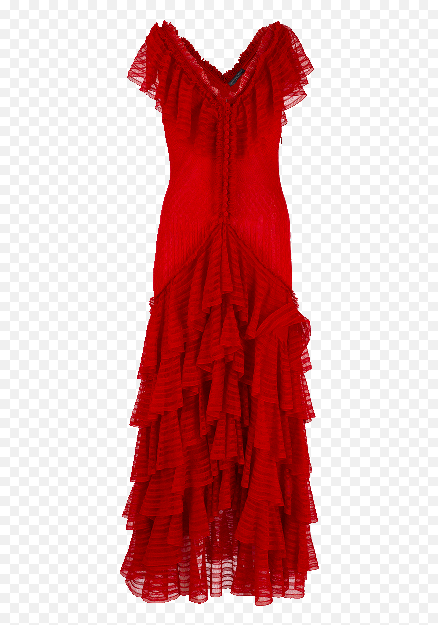 Alexander Mcqueen Ruffle - Cocktail Dress Emoji,Flamenco Emoji