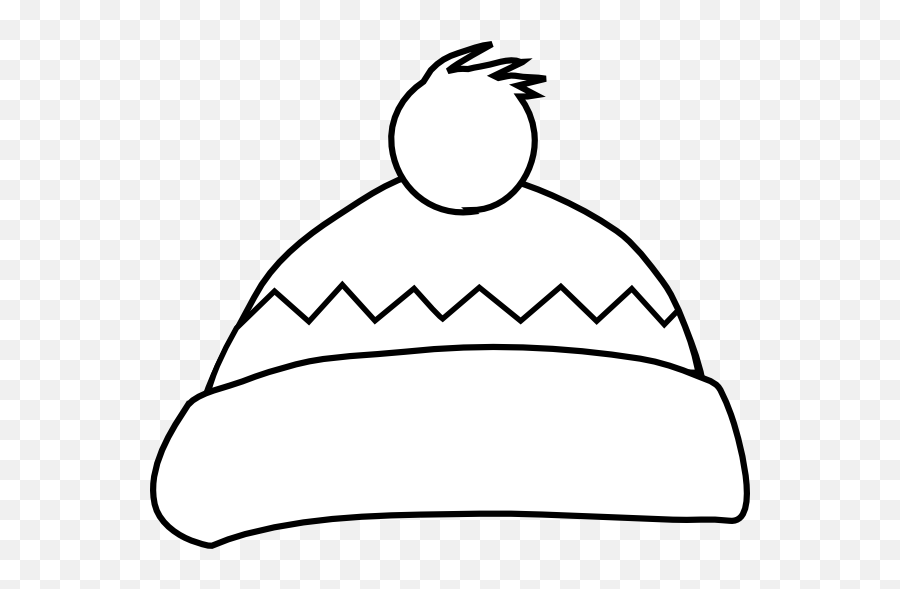 25303 Hat Free Clipart - Winter Hat Clipart Black And White Png Emoji,Emoji Hat And Gloves