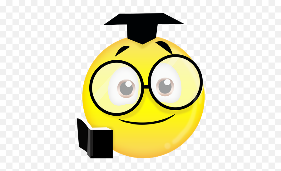 Library Of Smart Emoji Black And White Png Files - Smart Emoji Transparent Background,Nerdy Emoji