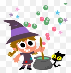 Fun Halloween Emojis - Cartoon,Witch Emojis