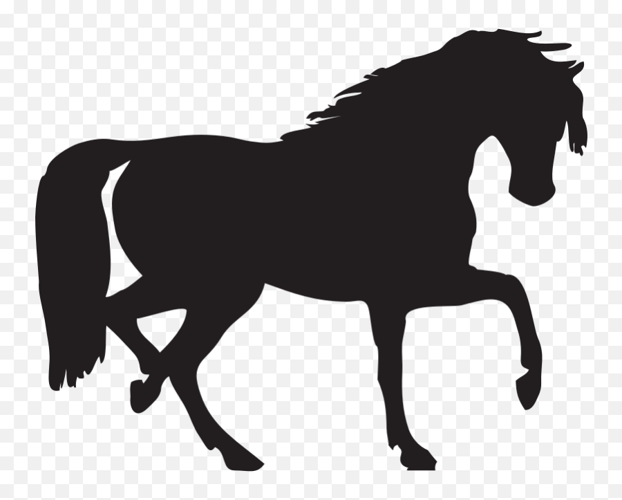 Clipart Horse Easy Transparent - Horse Silhouette Clipart Emoji,Horse Trophy Flag Emoji