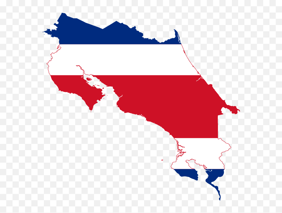 Map And Flag Of Costa Rica - Costa Rica Flag Map Emoji,Costa Rica Flag Emoji