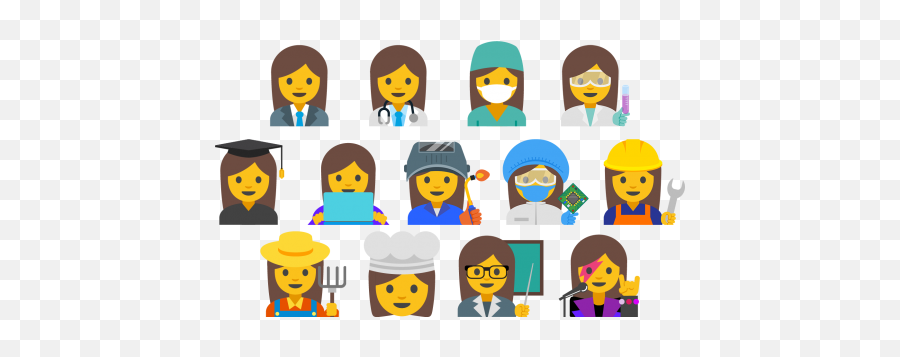 Owu Professor Inspires New Google Emojis - Women In Different Professions,Emojis