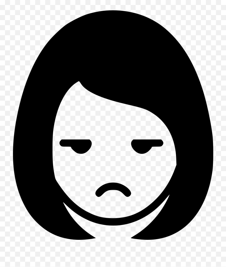 Sad Glare Girl Woman Comments - Happy Girl Icon Png Clipart Sad Girl Icon Png Emoji,Glare Emoji