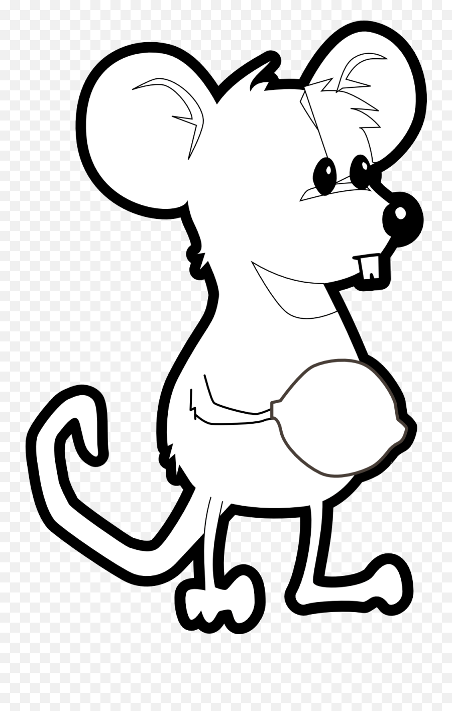Rat Clipart Animated Rat Animated - Cartoon Rat Clipart Black And White Emoji,Rat Emoticon
