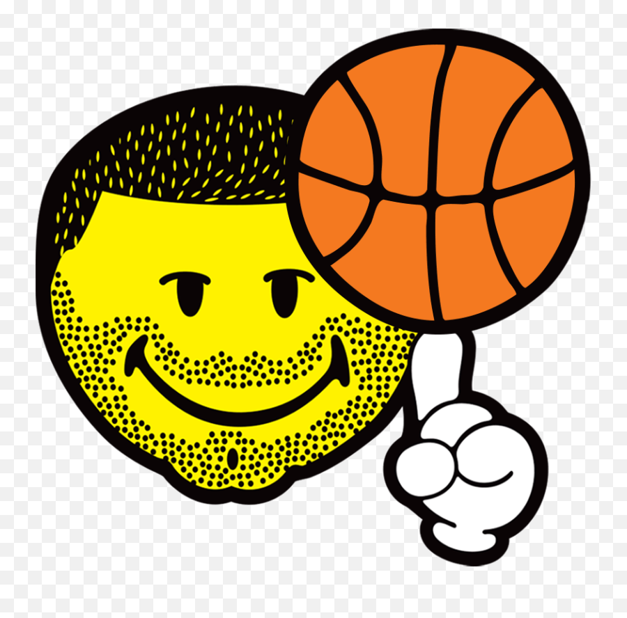 Smiley World - Cartoon Emoji,Basketball Emoticon