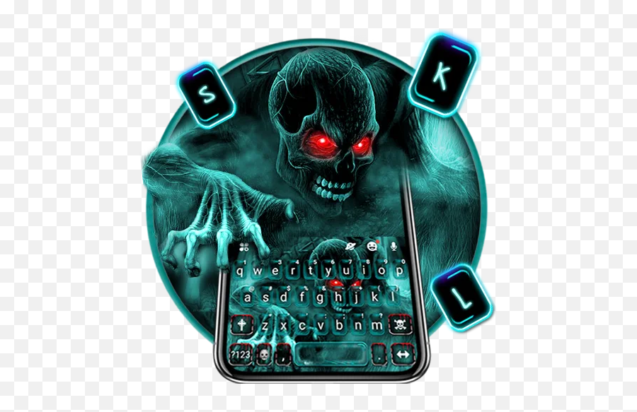 Zombie Skull Keyboard Theme 10 Apk Download By New 2019 - Green Zombie Skull 2 Emoji,Zombie Emoji Android