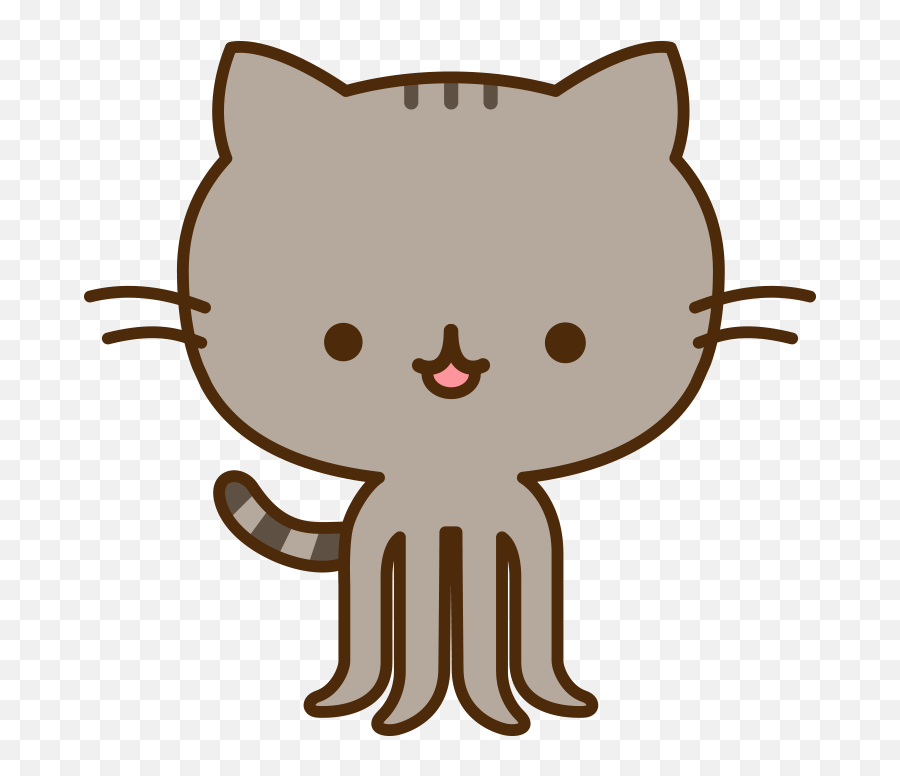 Octopusheen - Pusheen Cat Octopus Emoji,Grumpy Cat Emoji