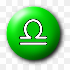 Green Libra Symbol - Circle Emoji