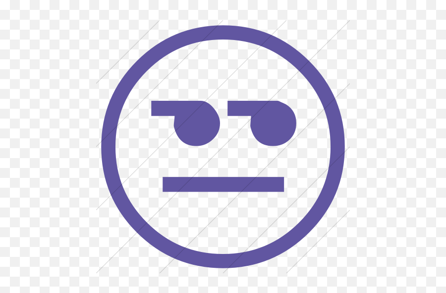 Purple Classic Emoticons Unamused Face Icon - Circle Emoji,Unamused Emoticon
