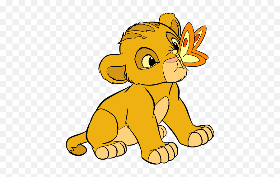 Disney Butterfly - Baby Simba Emoji,Lion King Emoji