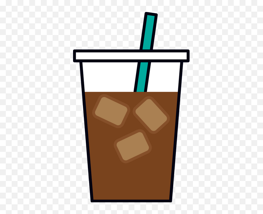 Iced Coffee To Go Graphic - Clip Art Emoji,Coffee Bean Emoji