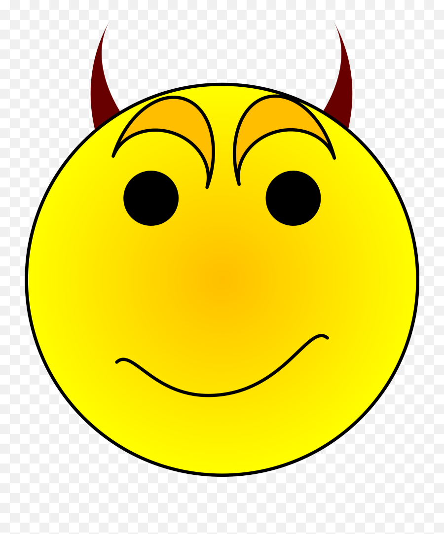 Devil Clipart Smiley Face Picture - Smiley Emoji,Smug Face Emoji