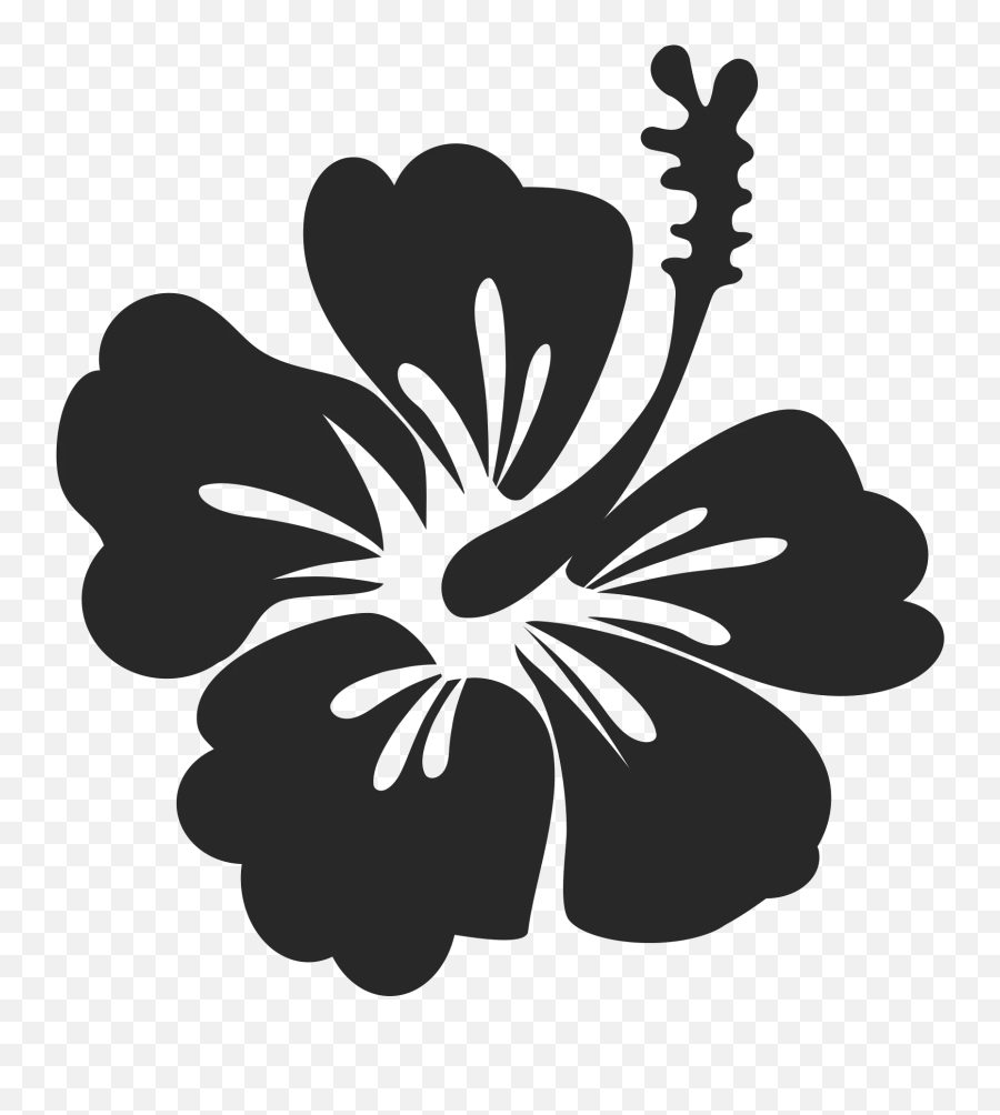 Classy Hibiscus Rubber Stamp - Chinese Hibiscus Emoji,Hawaiian Flower Emoji