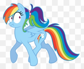 Hasbro My Little Pony Rainbow Dash - My Little Pony Rainbow Dash With A Ponytail Emoji,Scrunchy Face Emoji