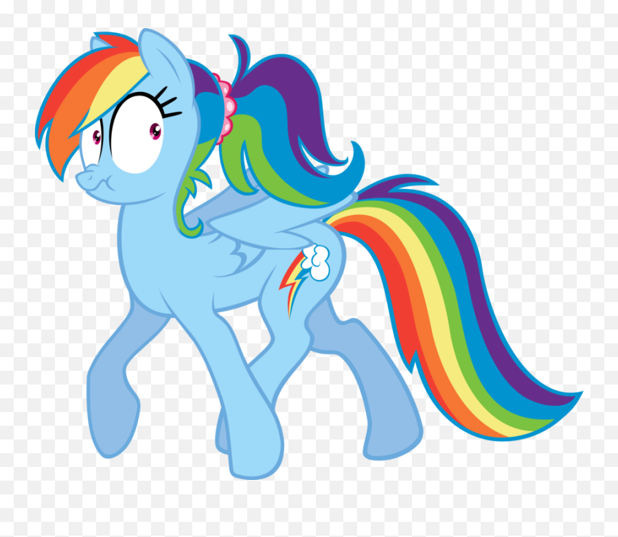 Hasbro My Little Pony Rainbow Dash - My Little Pony Rainbow Dash With A Ponytail Emoji,Scrunchy Face Emoji