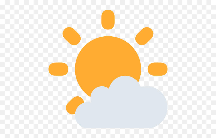 Sun Behind Small Cloud Emoji Meaning With Pictures - Clip Art,Rain Cloud Emoji