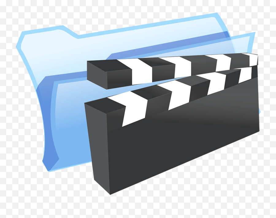 Computer Folder And A Movie Clapboard - Png Movie Folder Icon Emoji,Clapboard Emoji