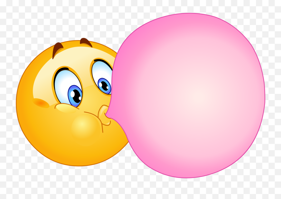 Bubblegum Emoji Decal - Cartoon Bubble Gum Bubble,Bubble Emoji