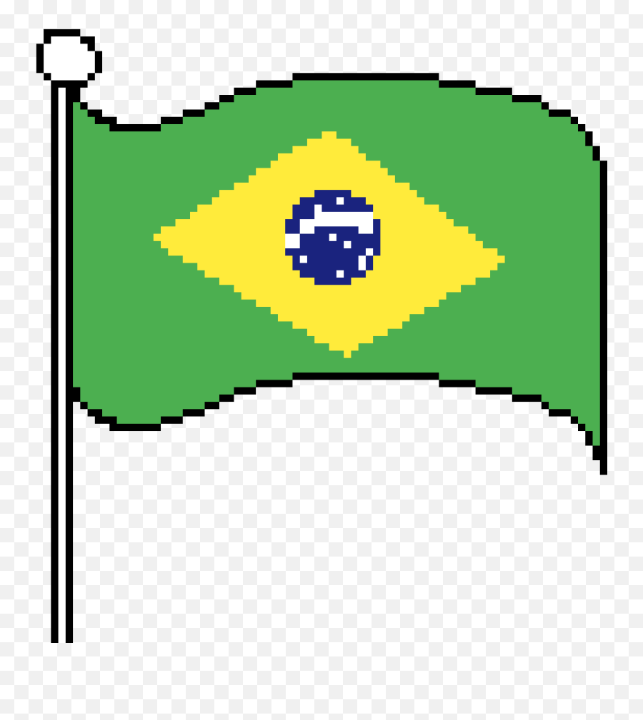 Pixilart - The Flag Where I Live Yes I Am From Brazil By Transparent Mario Flag Emoji,Brazil Flag Emoji