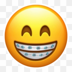 braces freetoedit - Sticker by niarahturner Beaming Face With Smiling Eyes Emoji