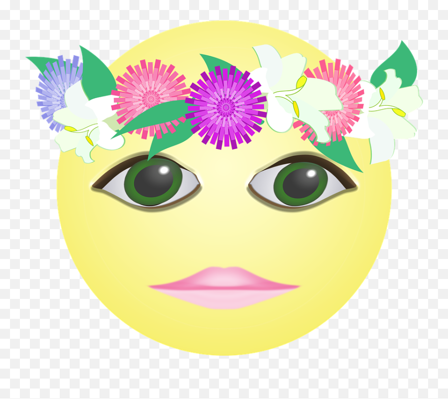 Graphic Smiley Crown - Design For Flower Emoticon Emoji,Flower Emoticon