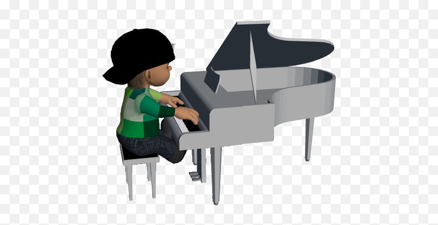 He plays the piano they