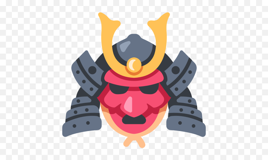 Face Helmet Japanese Mask Samurai - Samurai Icon Png Emoji,Japanese Mask Emoji