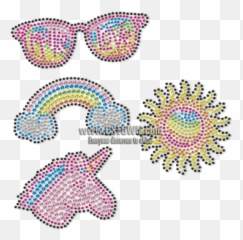 Cute Icon Sunglasses Rainbow Unicorn - Fire Department Cookie Cake Emoji