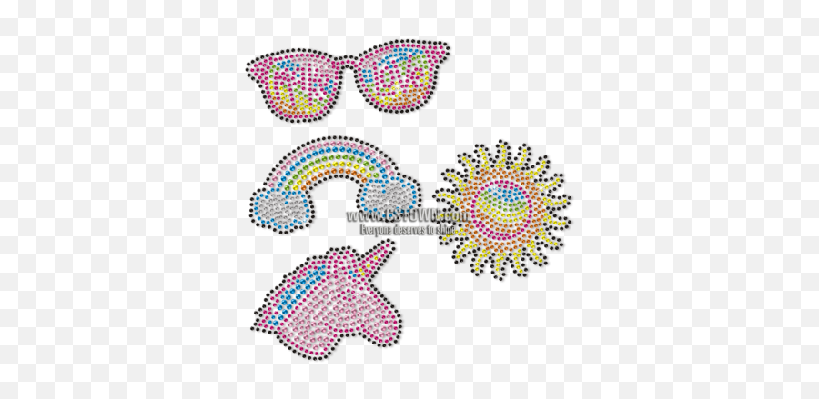 Cute Icon Sunglasses Rainbow Unicorn - Fire Department Cookie Cake Emoji,Rainbow Unicorn Emoji