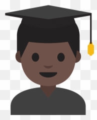 Man Student Emoji Clipart - Graduation Transparent