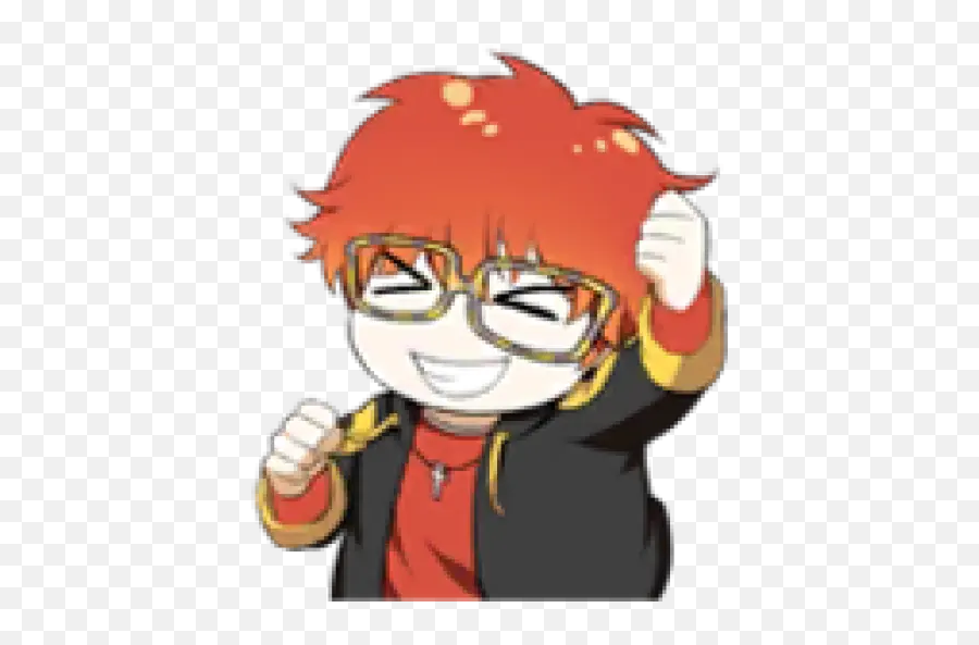 Mystic Messenger Emoji 3 - 707 Saeran U0026 Ray Stickers For Mystic Messenger Seven Stickers,Harley Quinn Emoji