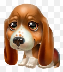 Beagle Vector Sad Puppy - Dog Ears Clipart Png Emoji