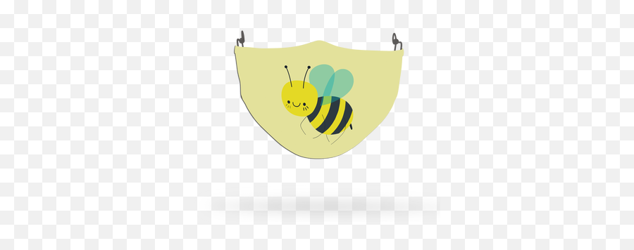 Cute Insect Theme Face Covering Print 2 - Celebrity Happy Emoji,Bumble Bee Emoji