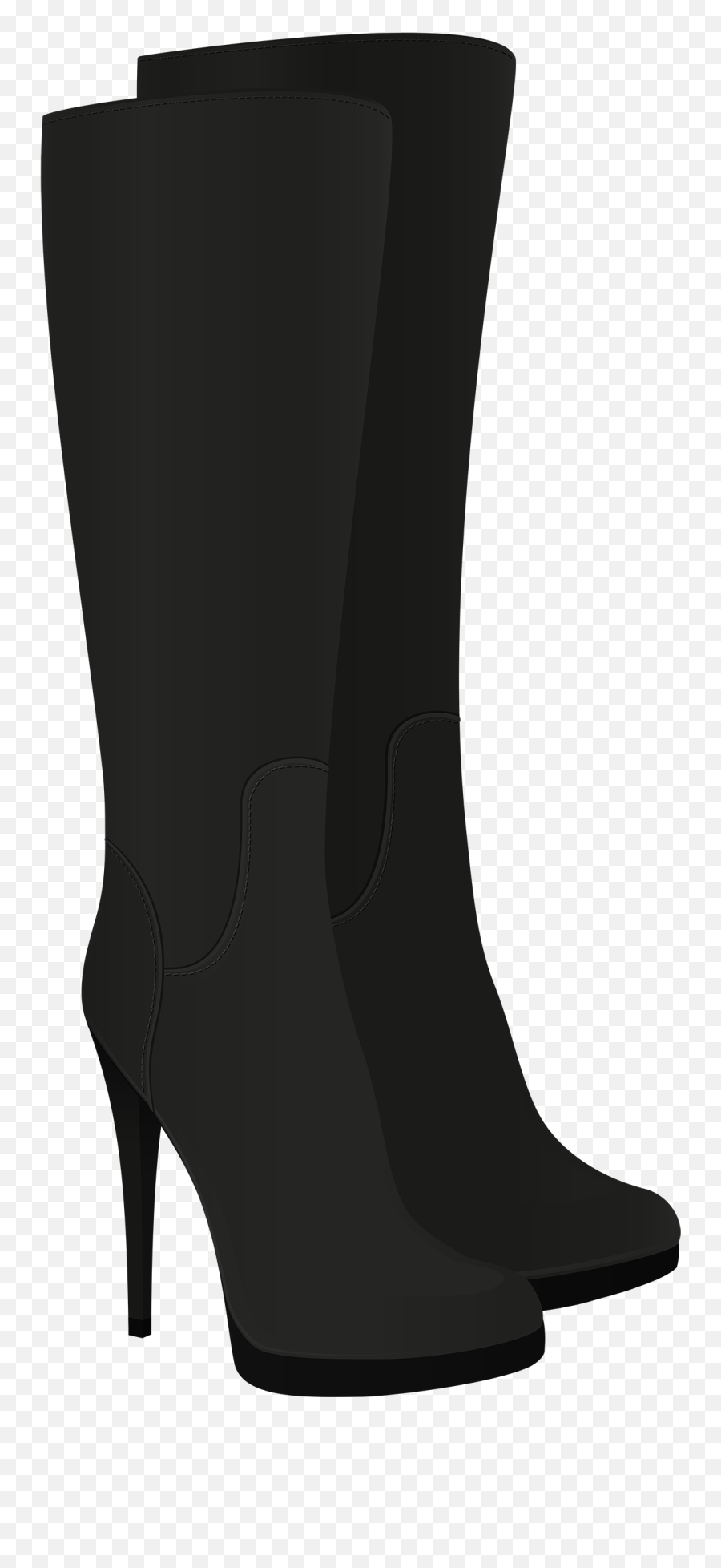 Free High Heel Silhouette Clip Art - Black Boots Clipart Emoji,Heels Emoji