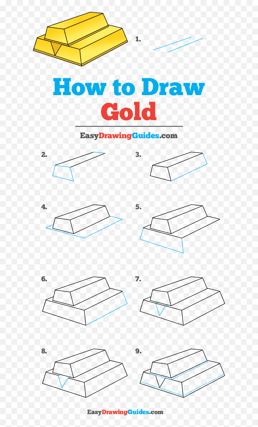 How To Draw Gold - Diagram Emoji,Gold Bar Emoji