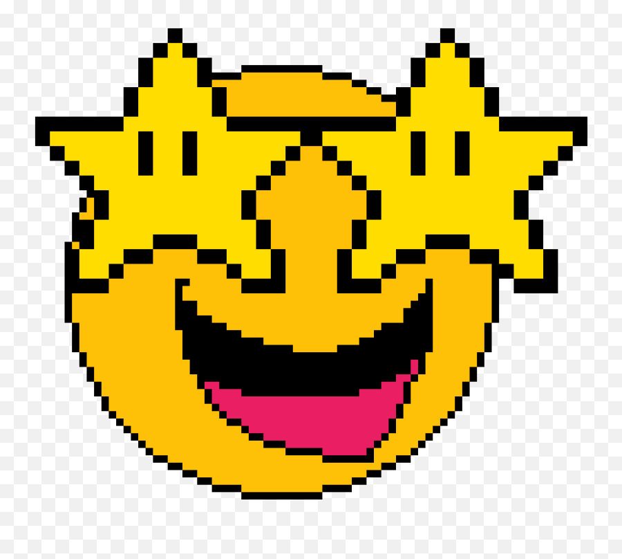 Pixilart - Mario Star Pixel Png Emoji,Grinning Emoji