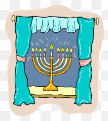 Hanukkah Clipart Lampstand - Menorah Window Clipart Emoji,Is There A Menorah Emoji