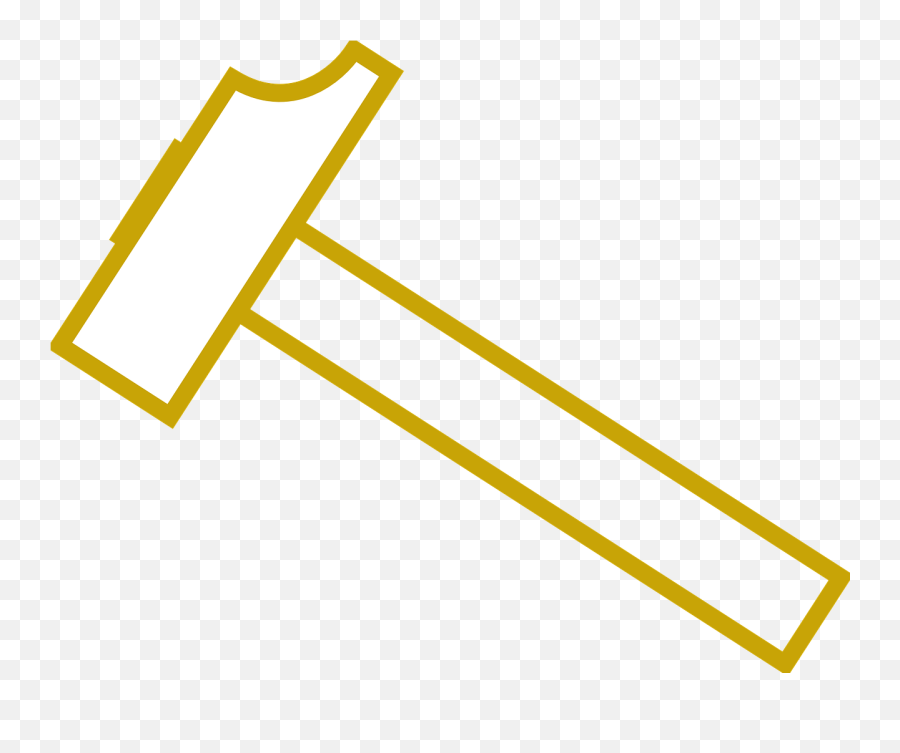 Golden Hammer Mallet Tool Free Vector - Golden Hammer Png Emoji,Gavel Emoji Copy